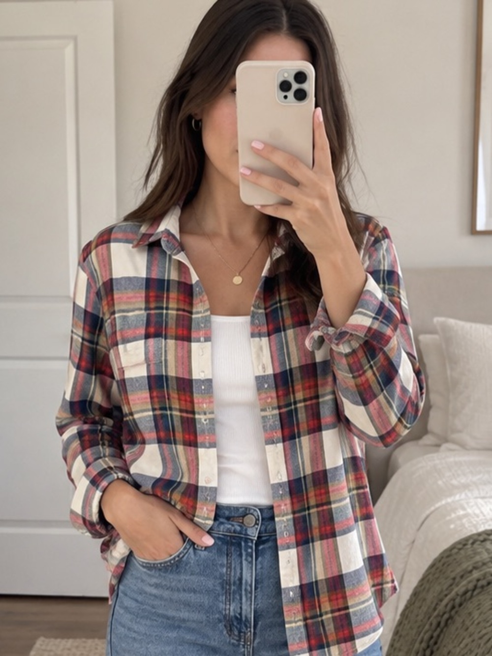 Like new J.Crew Plaid Flannel Button-Down Shirt XS